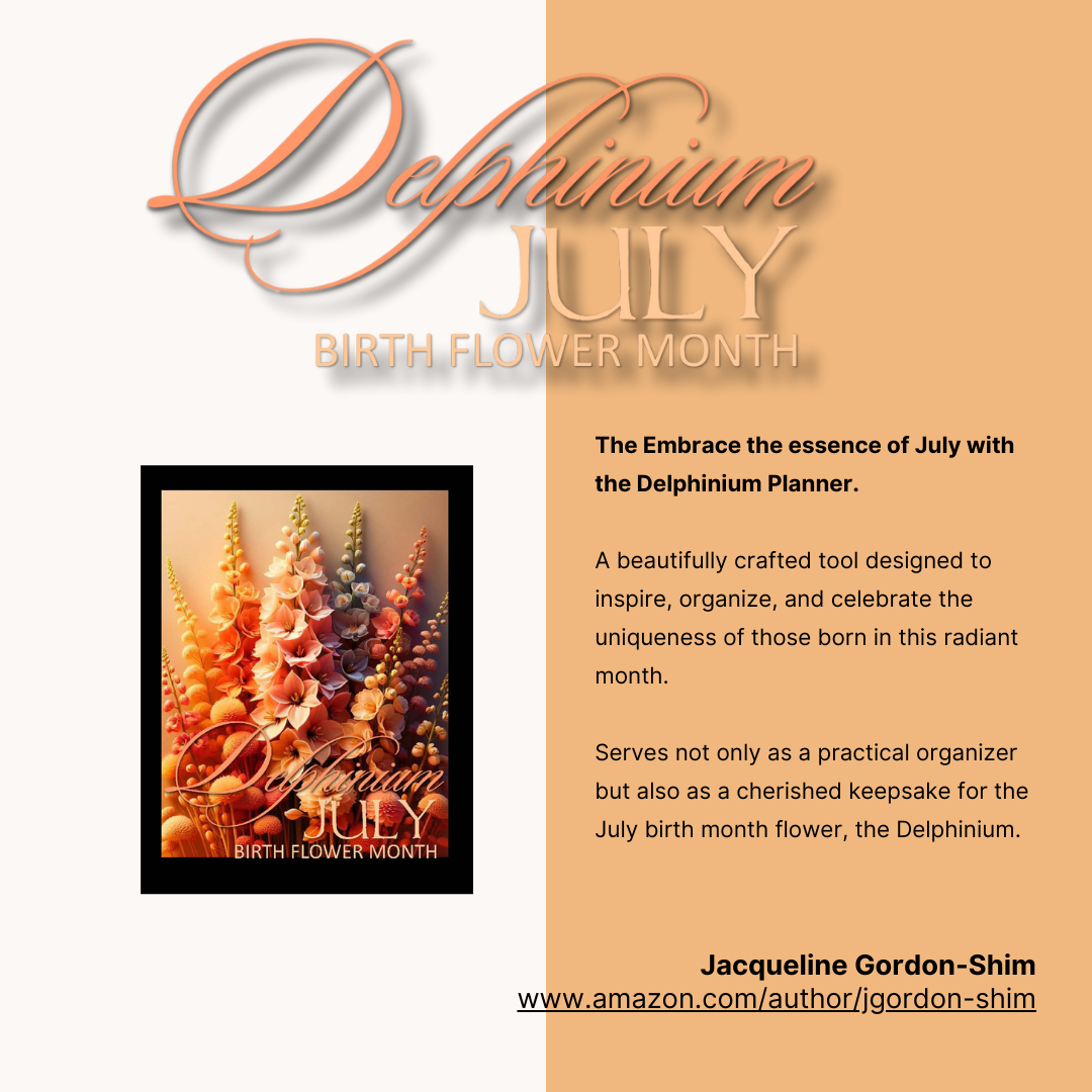 July Delphinium Birth Flower Planner